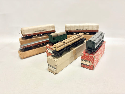 Märklin 6x Güterwagen 800 1950er Jahre DB AC H0