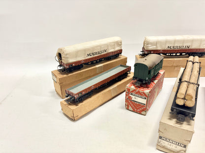 Märklin 6x Güterwagen 800 1950er Jahre DB AC H0
