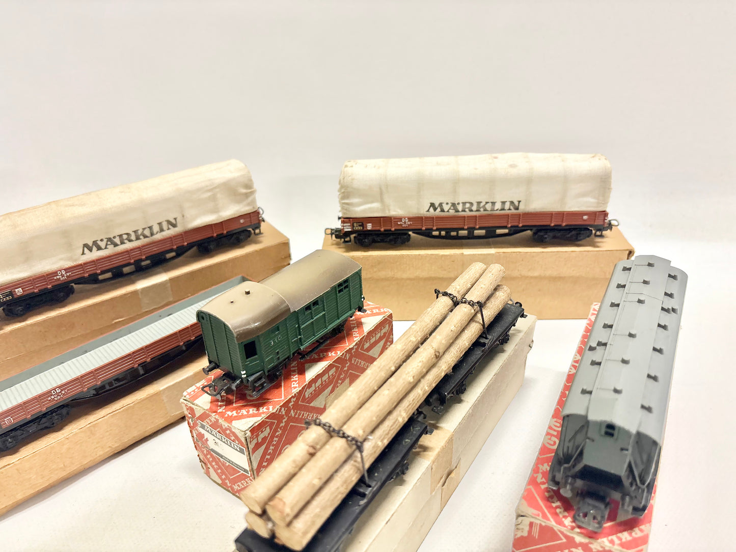 Märklin 6x Güterwagen 800 1950er Jahre DB AC H0