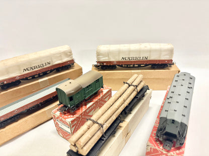Märklin 6x Güterwagen 800 1950er Jahre DB AC H0