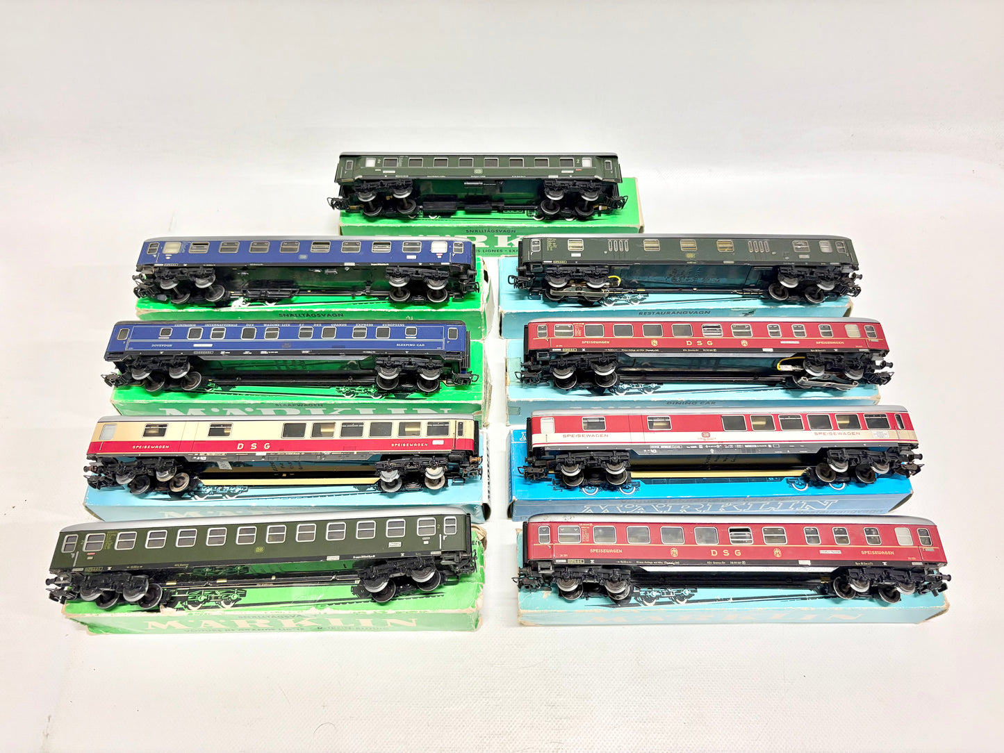 Märklin 9x D-Zug Wagen Personenwagen Konvolut DB AC H0