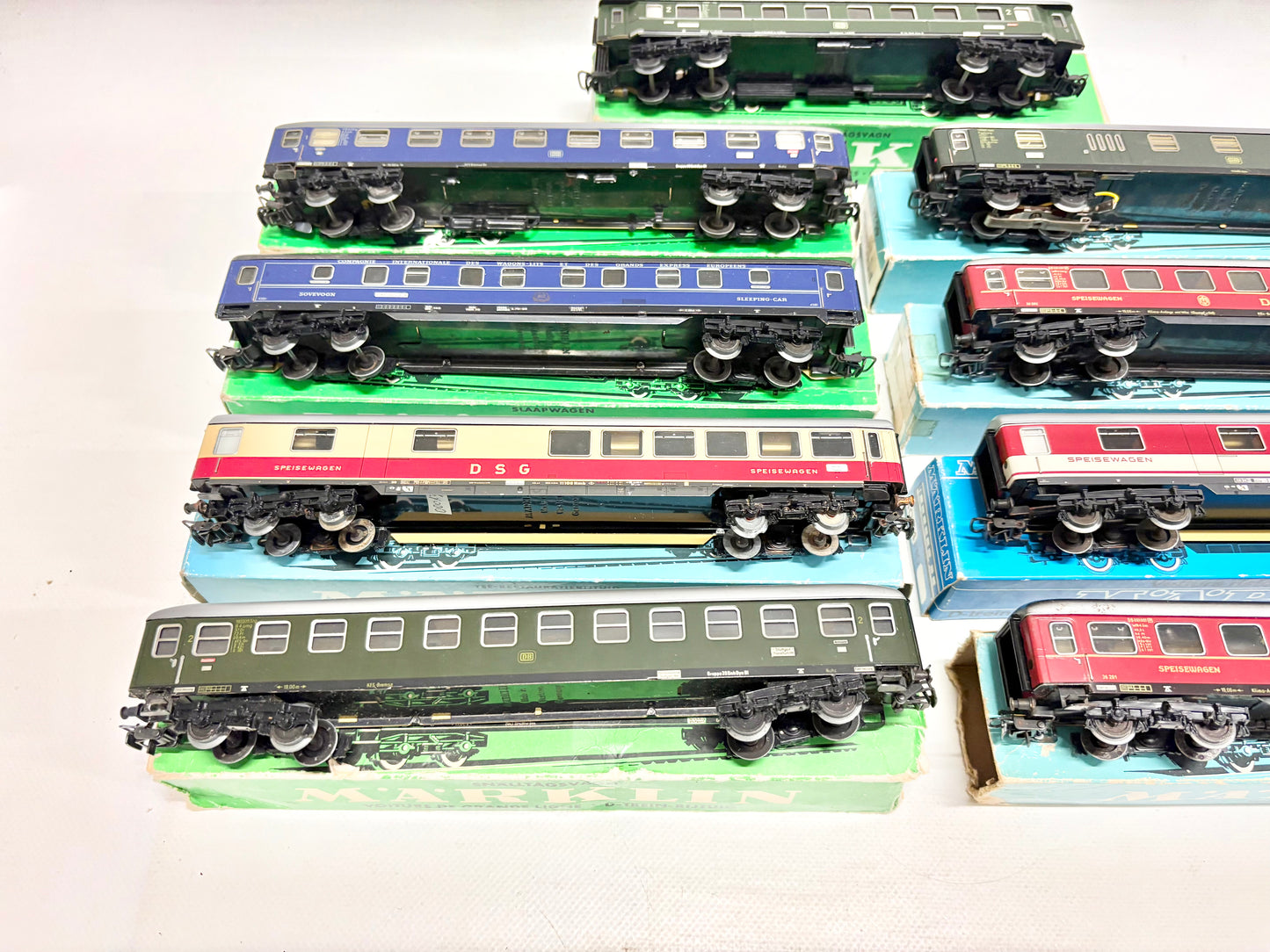 Märklin 9x D-Zug Wagen Personenwagen Konvolut DB AC H0