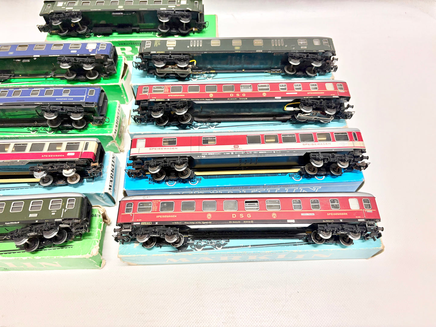 Märklin 9x D-Zug Wagen Personenwagen Konvolut DB AC H0