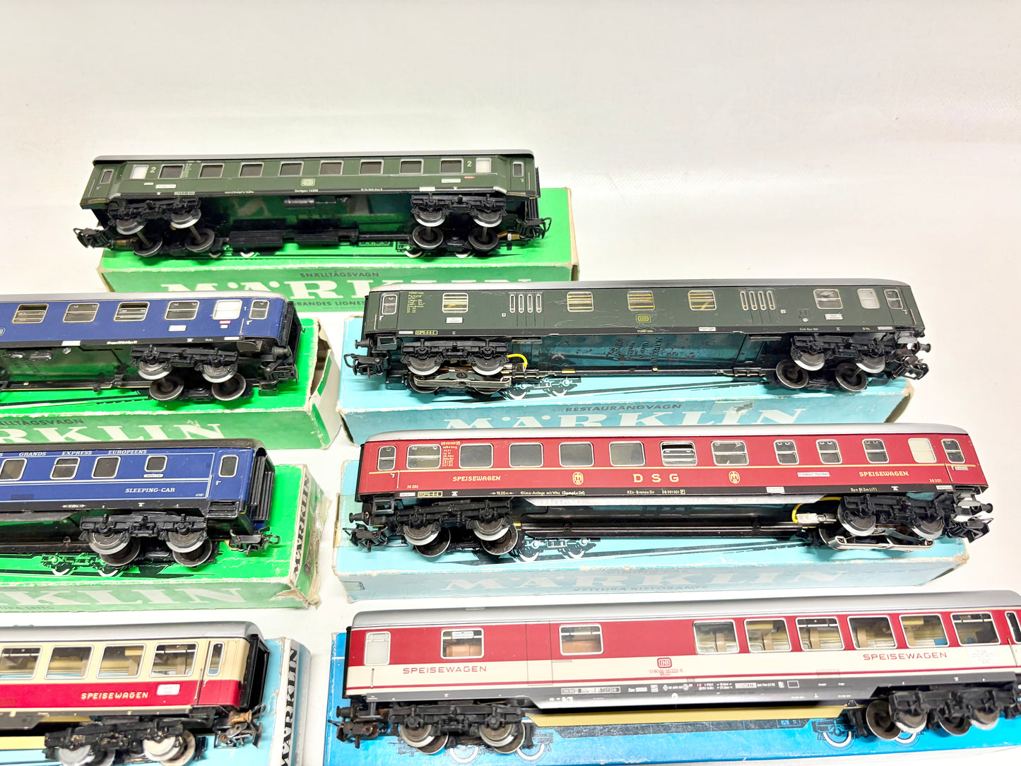 Märklin 9x D-Zug Wagen Personenwagen Konvolut DB AC H0