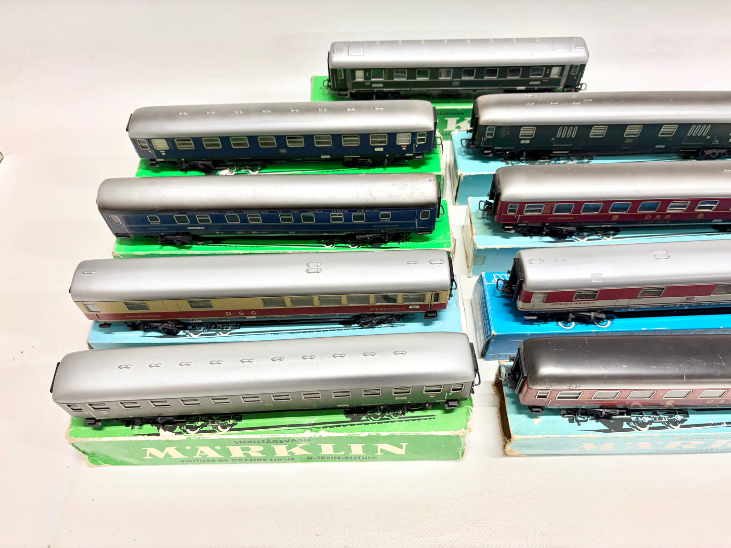 Märklin 9x D-Zug Wagen Personenwagen Konvolut DB AC H0
