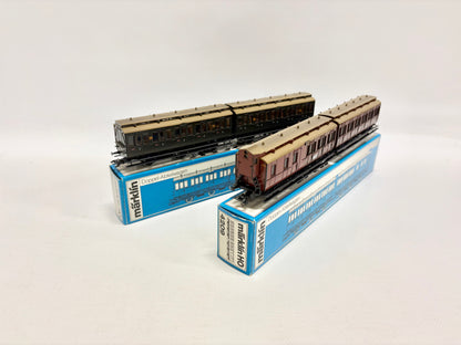 Märklin 4209 & 4207 Doppel Abteilwagen Personenwagen K.P.E.V. AC H0