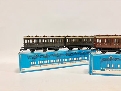Märklin 4209 & 4207 Doppel Abteilwagen Personenwagen K.P.E.V. AC H0