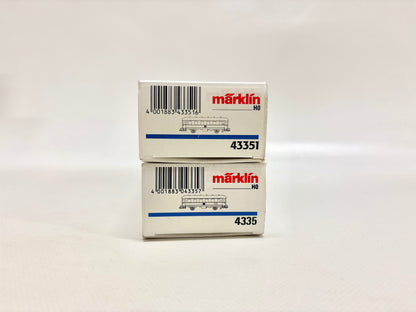 Märklin 4335 & 43351 Personenwagen Nebenbahn DB AC H0