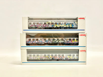 Märklin 84256 84255 84257 Wagen-Set Grafitti-Silberlinge Nahverkehrswagen DB AC H0