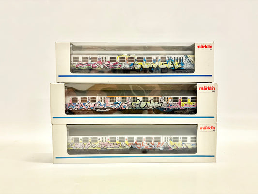 Märklin 84256 84255 84257 Wagen-Set Grafitti-Silberlinge Nahverkehrswagen DB AC H0