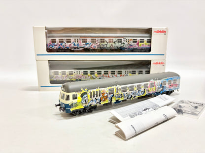 Märklin 84256 84255 84257 Wagen-Set Grafitti-Silberlinge Nahverkehrswagen DB AC H0