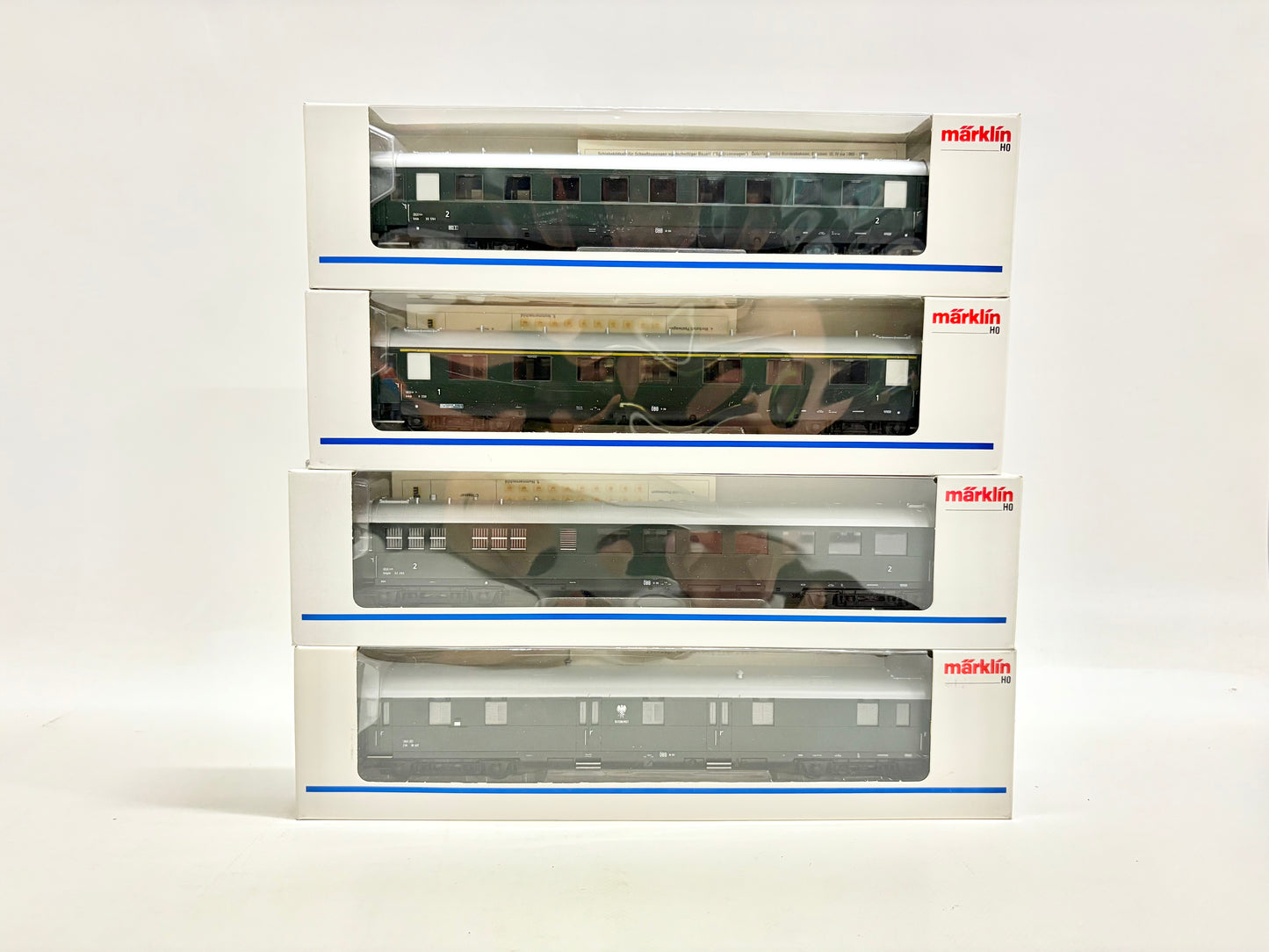 Märklin 43207 43267 43227 43247 Wagen-Set Österreichische Schürzenwagen ÖBB AC H0