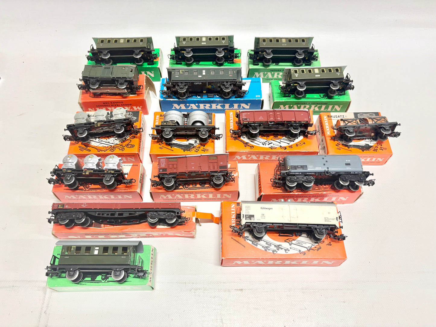 Märklin Wagen-Set Güterwagen & Personenwagen Konvolut DB AC H0