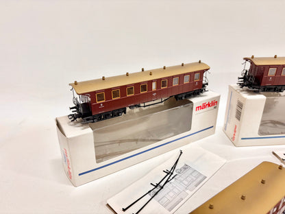 Märklin 4211 4x Württembergische Personenwagen K.W.St.E. AC H0