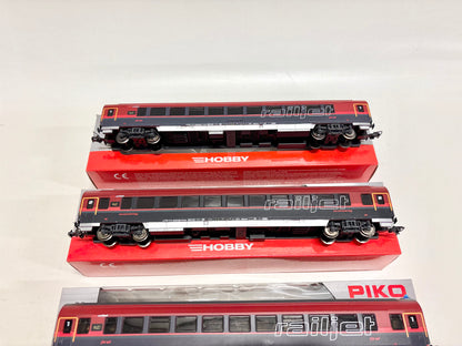 Piko 57642 57643 3x Personenwagen Railjet ÖBB AC H0