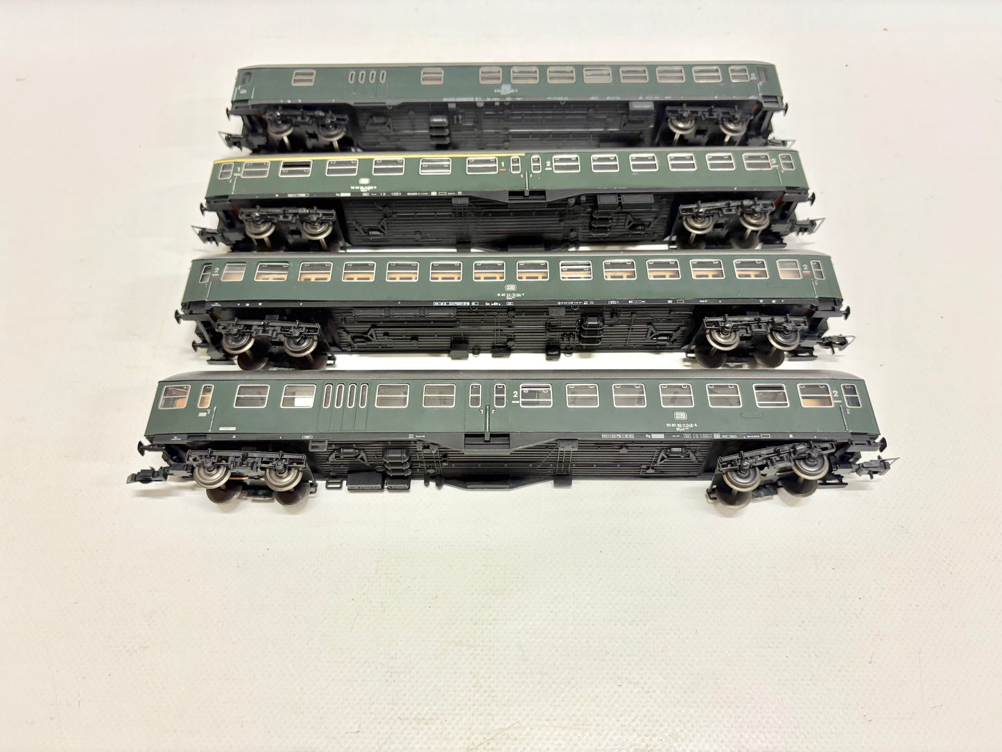 Röwa 4x Personenwagen Schnellzug DB AC H0