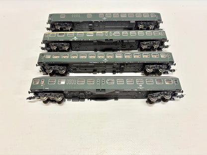 Röwa 4x Personenwagen Schnellzug DB AC H0
