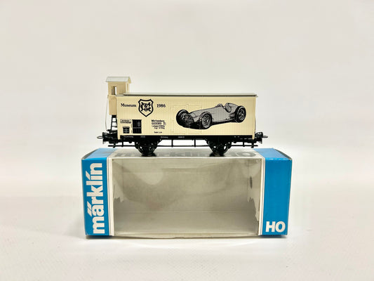 Märklin Museum Car 1986, Freight Car with Brakeman's Cab, H0, Original Packaging, TOP 