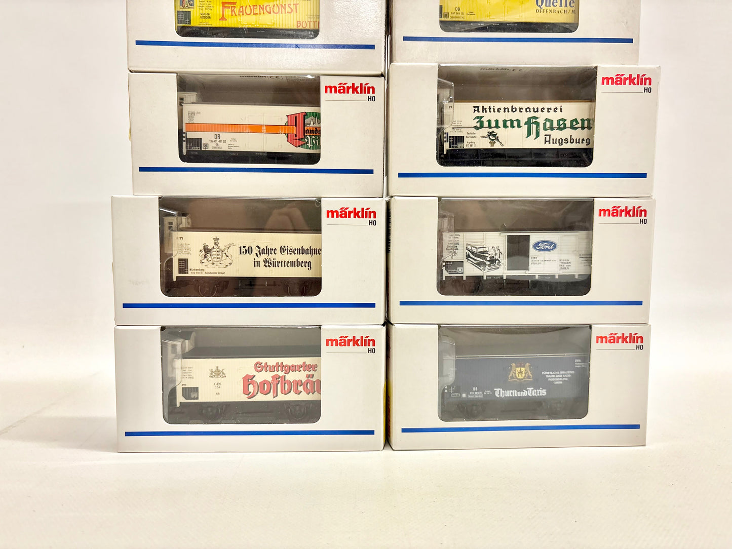 Märklin 4893 34957 84682 34900 48296 84890 4890 4891 Wagen-Set Gedeckte Güterwagen mit Bremserhaus DR AC H0