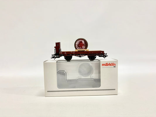 Märklin 46077 Güterwagen Flachwagen mit Dampflok-Radsatz DB AC H0