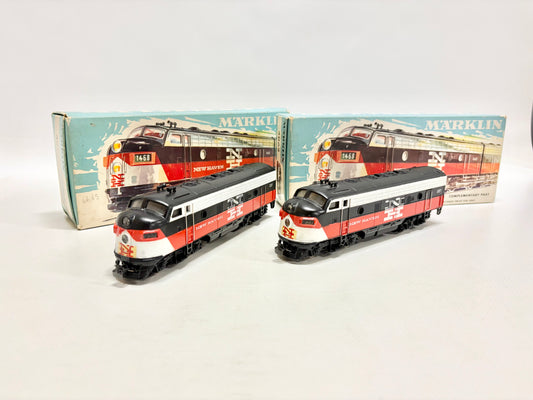 Märklin 3062 + 4062 Diesellok F7 New Heaven A+B-Unit USA AC H0